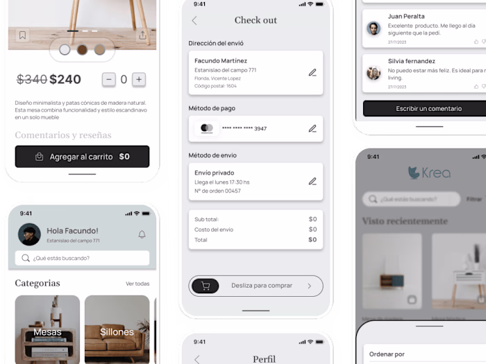 Krea: furniture e-commerce app