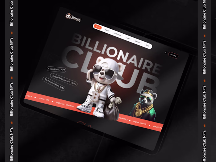 Billionaire Club NFT - Website Design