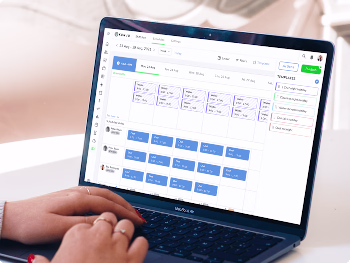 Shiftplanning for human resources platform