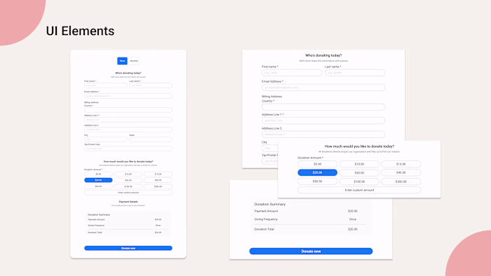 UI Elements - Donation App