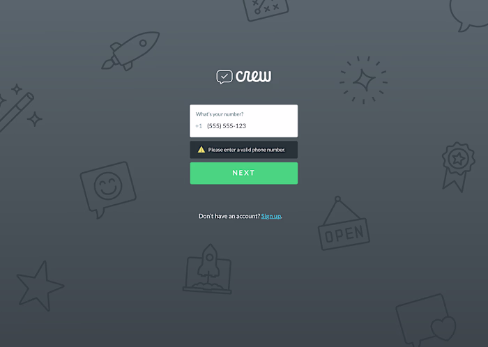 Crew App UX/UI, 2017