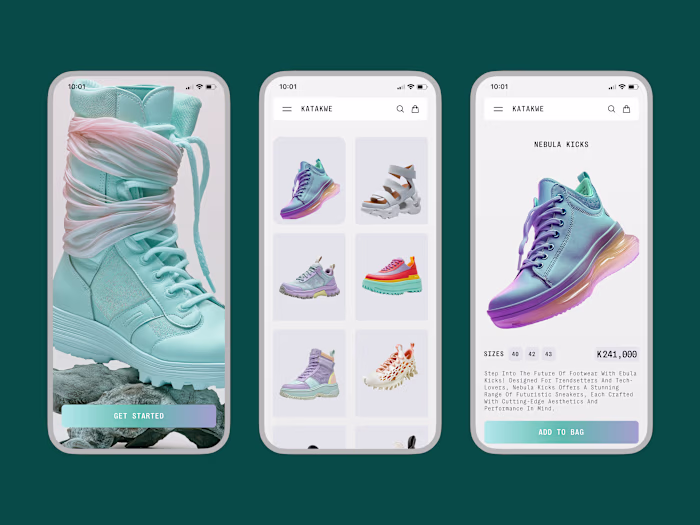 Shoe Mobile store app Design