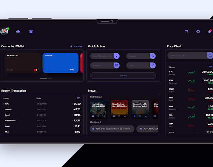 Crypto Dashboard Prototype