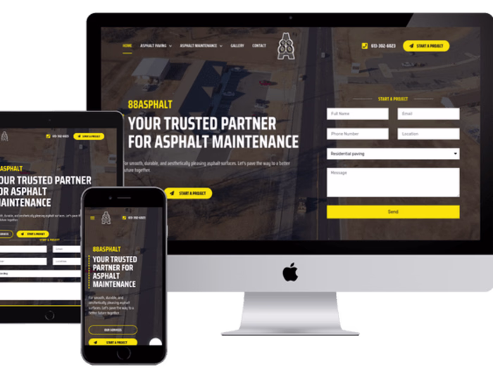 Website design for an Asphalt company