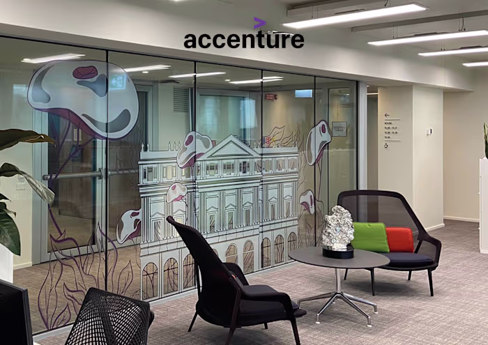 Accenture Milan Office Mural Design