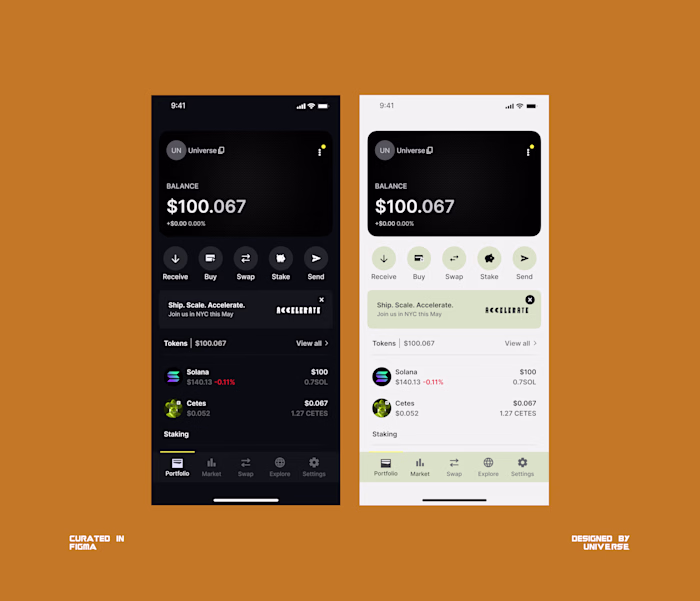 The Dashboard Screen of Solflare Wallet