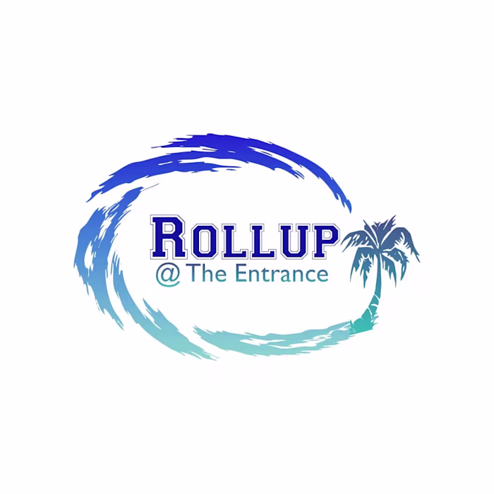 The logo for Rollup @ The Entrance