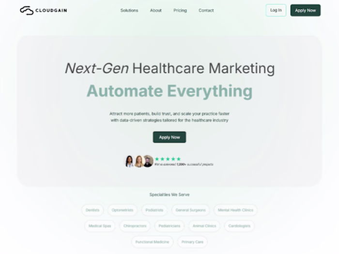 Website design CloudGain​