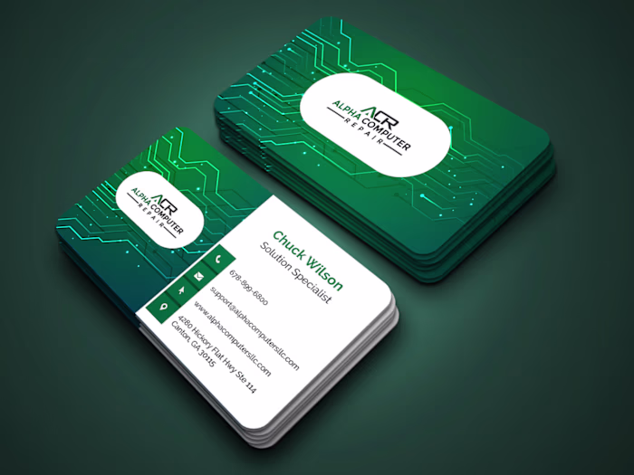 Modern, creative, and sleek Business card design