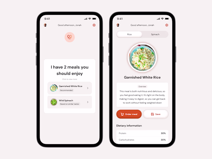 Meel : Find recommendations on what best to eat.