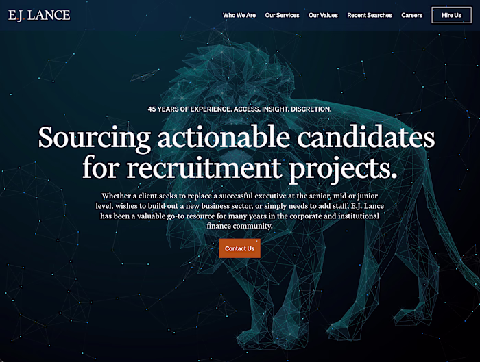E.J. Lance Website Redesign