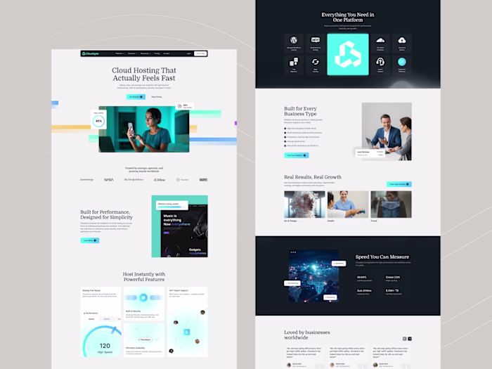 Cloud Hosting Website UX/UI Design
Designed