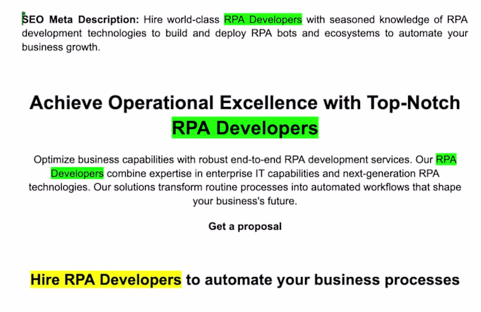 SEO Copywriter For SEO Optimized Landing Page