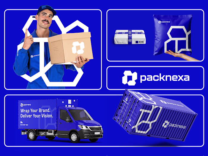 Letter P - Box Top View Logo for a Packaging Company The con...