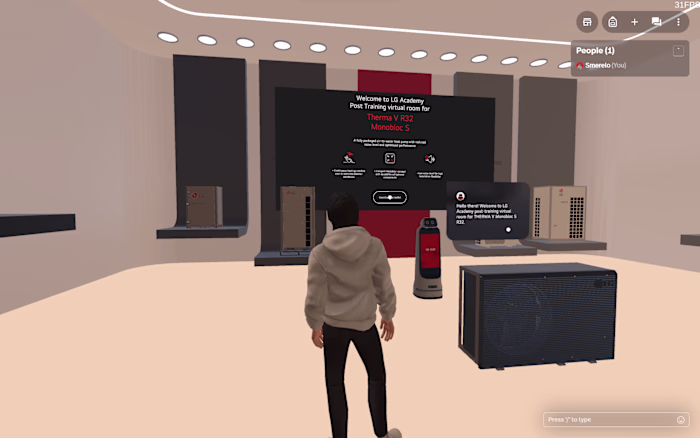 Spatial product showcase for LG