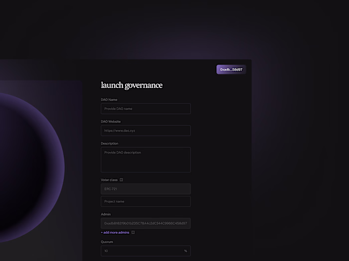 protocol for DAO governance • web3