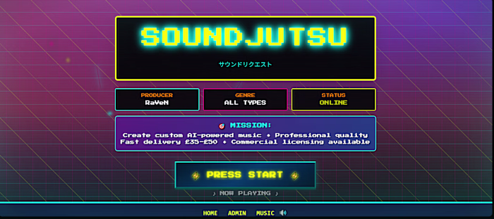 Custom Song Creation via Retro 2D Interactive Experience