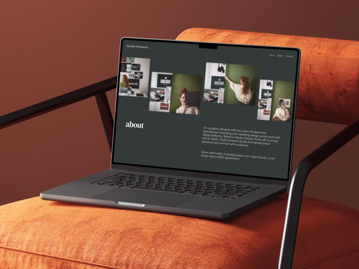 Graphic Designer Portfolio Website (Built in Framer)