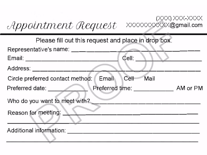 Appointment Card