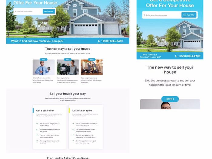 A web design for housing company