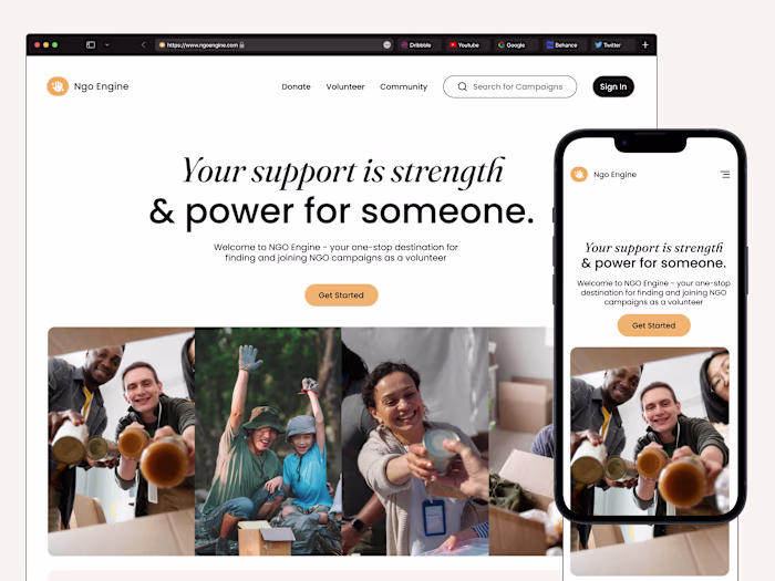 Ngo Engine | Non profit website