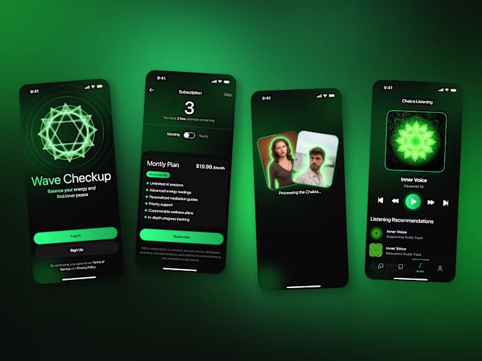 Wave Checkup Mobile App Interface Development