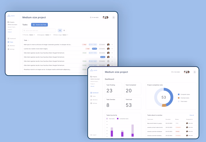 Clartè - Project manangement tool