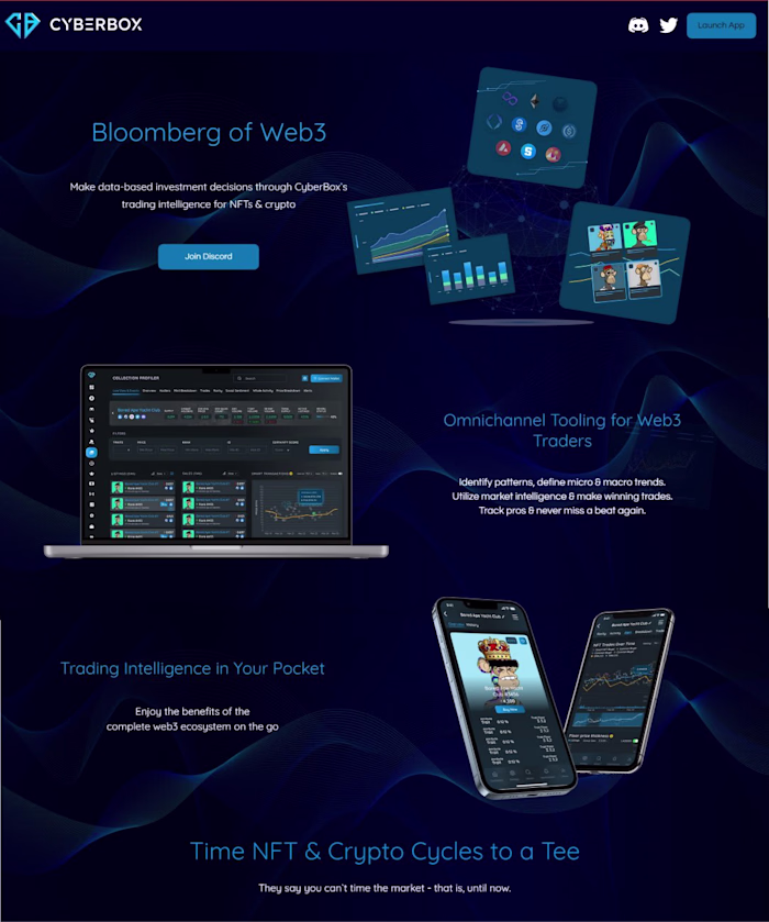 Trading Web App for NFTs & Crypto markets