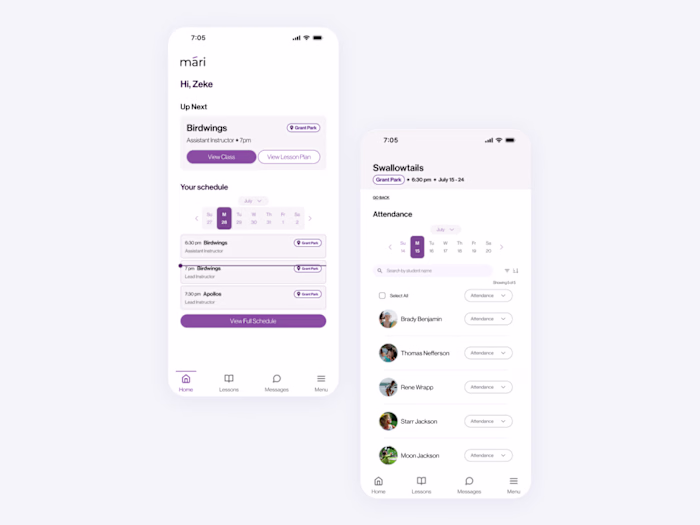 MARI Platform Development for Water Wings Swim