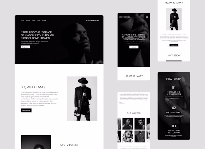 Photographer Portfolio Website Design