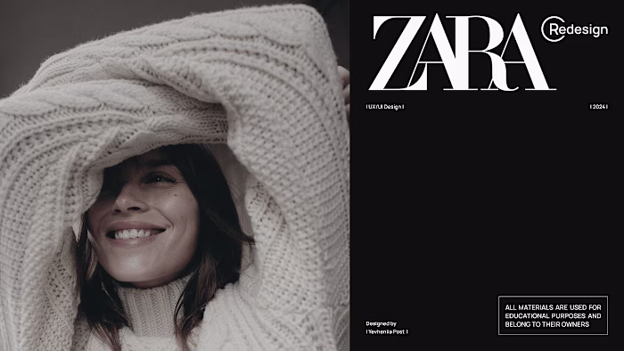 WEBSITE | UX/UI | ZARA Redesign | E-commerce