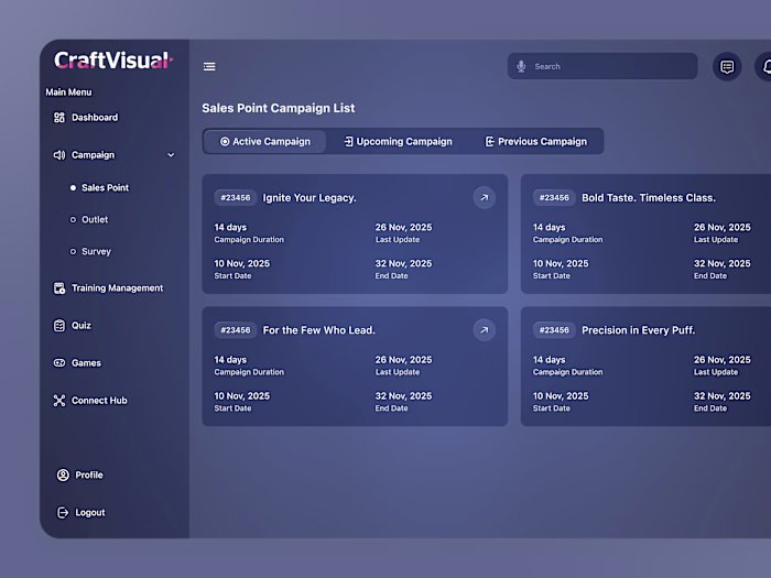 Campaign Design (Table/Tab)