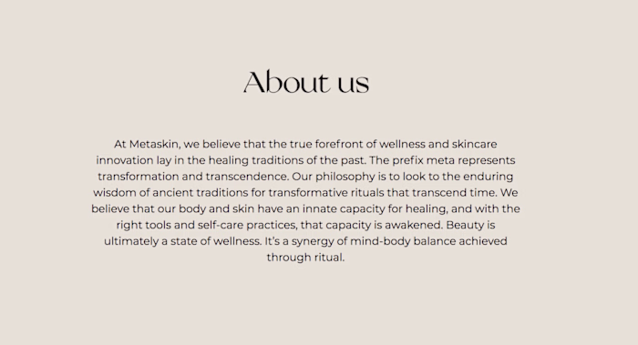 eCommerce website copywriting