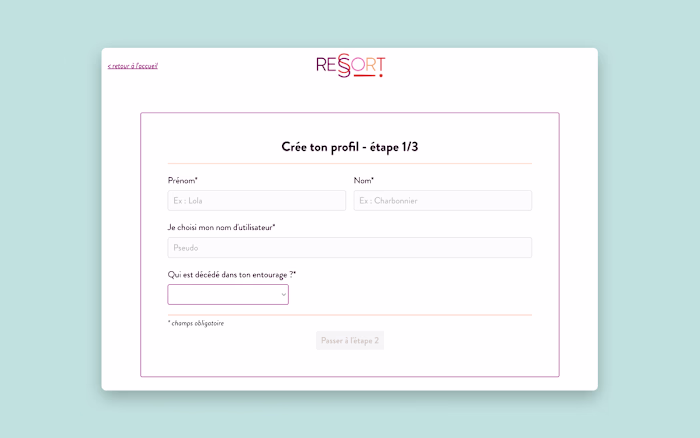 Ressort! Grief Support Platform Development