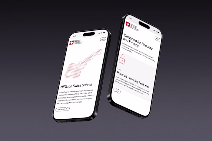 Swiss Subnet, website for innovative blockchain technology.