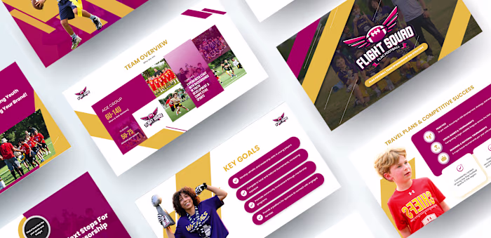 Flight Squad Soccer Pitch Deck Design