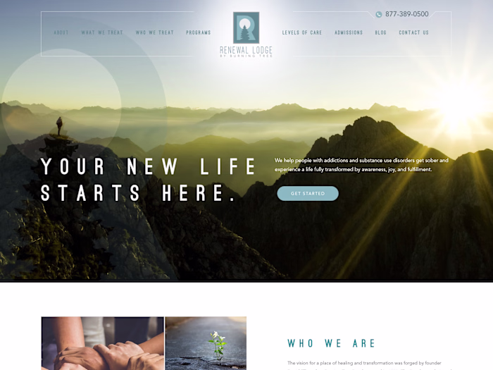 Renewal Lodge Website Design