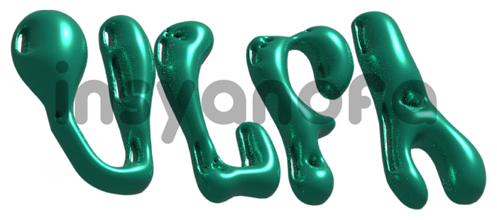 3D balloon typography logo for birthday gift needs