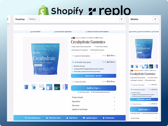 Creatine and Electrolyte Supplement Development