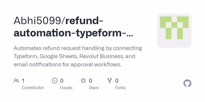 Refund Automation with Typeform & Revolut