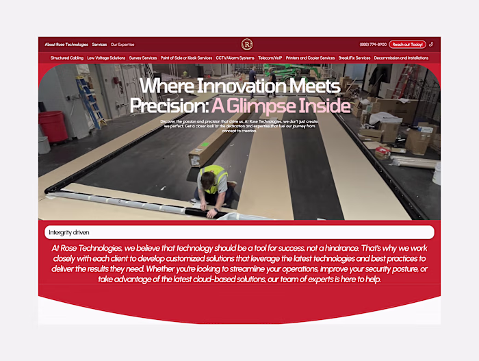 Website Development for Rose Technologies