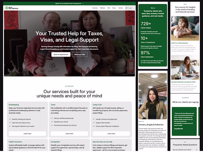 Framer Design & Development for Bolsa Pro Services
