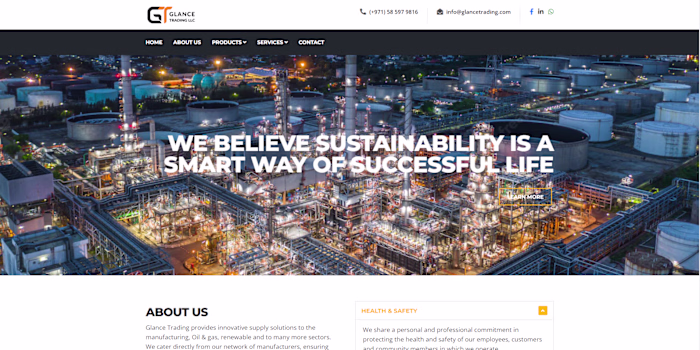 Glance Trading - Website Using HTML, CSS & JavaScript