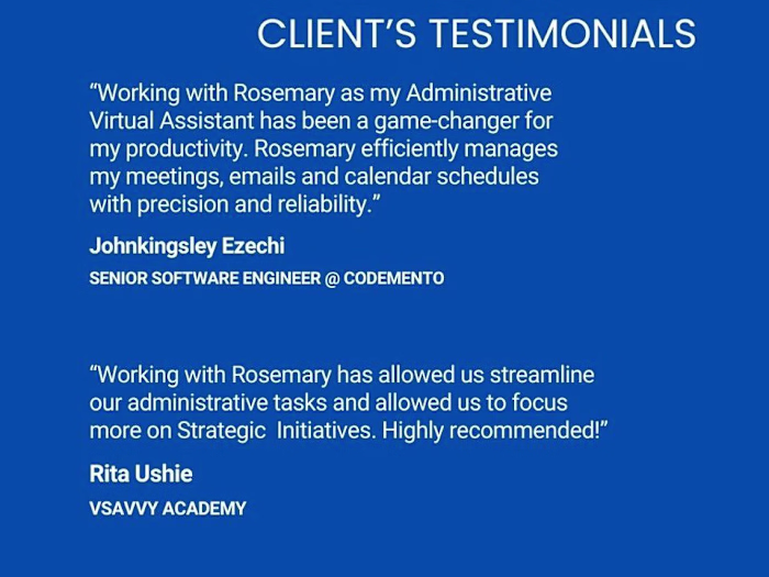 Rosemary Amaechi’s Portfolio