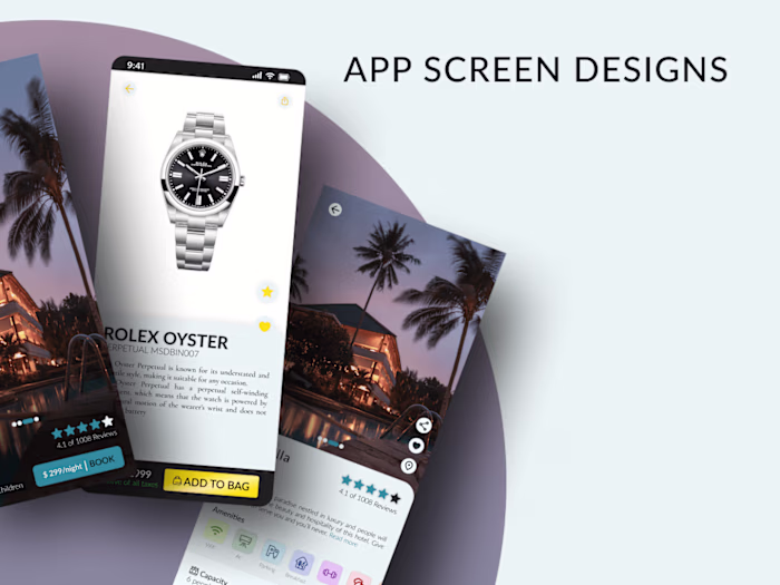 App Screen Designs