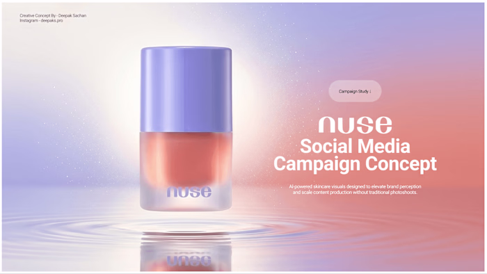 AI Beauty Campaign — Soft Skincare Visual Direction