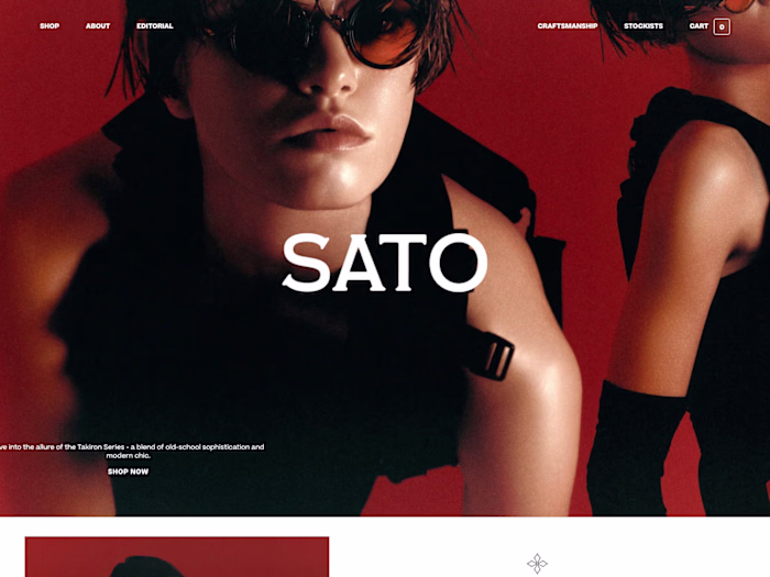 Sato Eyewear Luxury E-commerce Website