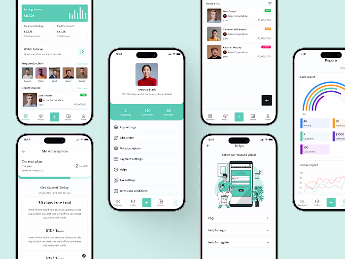 Invoice Generator, Finance App UI/UX