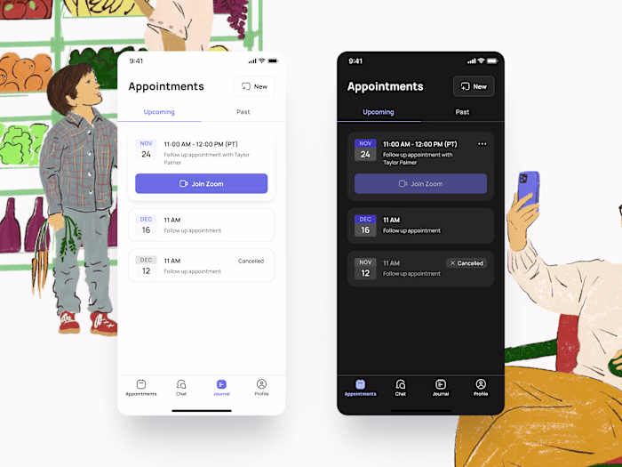 Dietitian platform that connects providers with customers