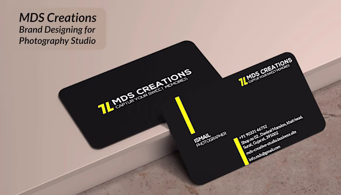 Business Card Designing for Photography Studio